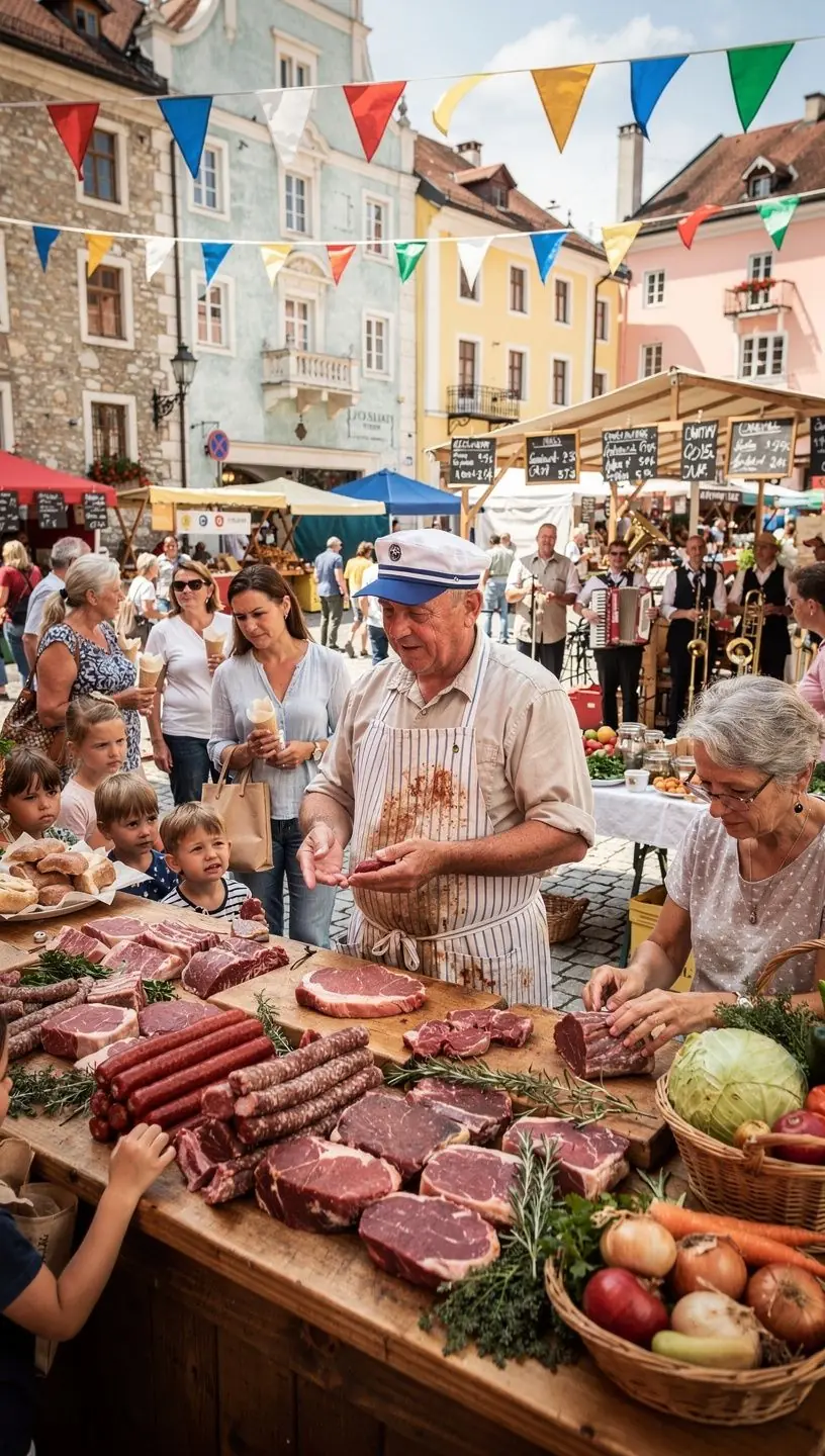 Ein Koch demonstriert das Braten von Fleisch in einer Pfanne über hoher Hitze.